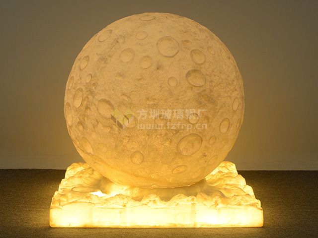 发光树脂玻璃钢月球雕塑(图1)