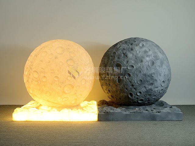 发光树脂玻璃钢月球雕塑(图3)