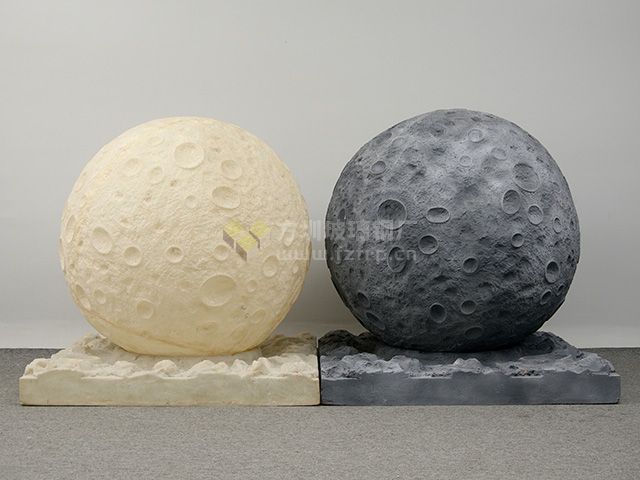 发光树脂玻璃钢月球雕塑(图2)