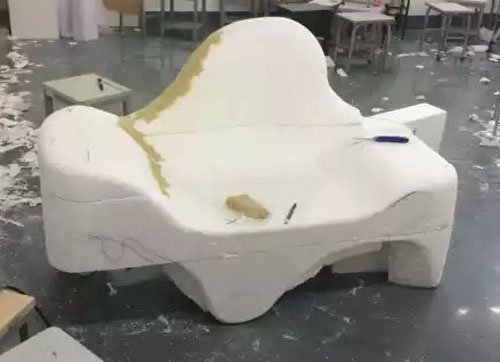 玻璃钢与木结合的高档玻璃钢家具泡沫制作1:1模型