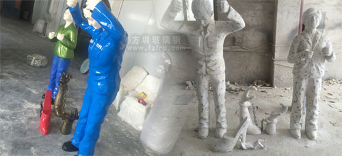 广东韶关政府反腐主题玻璃钢雕塑工厂生产图