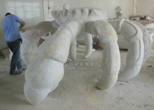 巽寮湾城市景观雕塑工厂打磨图