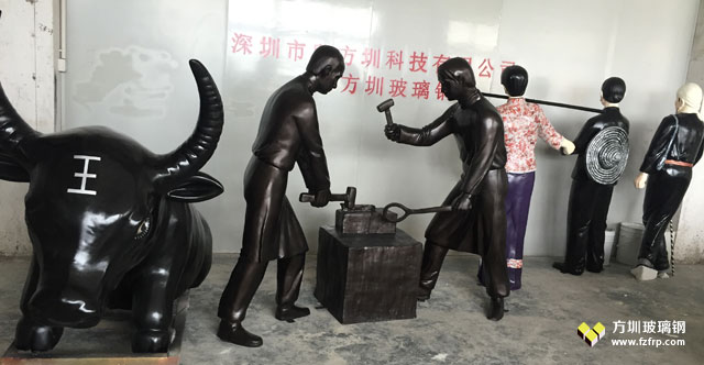 广东韶关玻璃钢客家文化雕塑工厂成品展示图 广东韶关玻璃钢客家文化雕塑工厂成品展示图