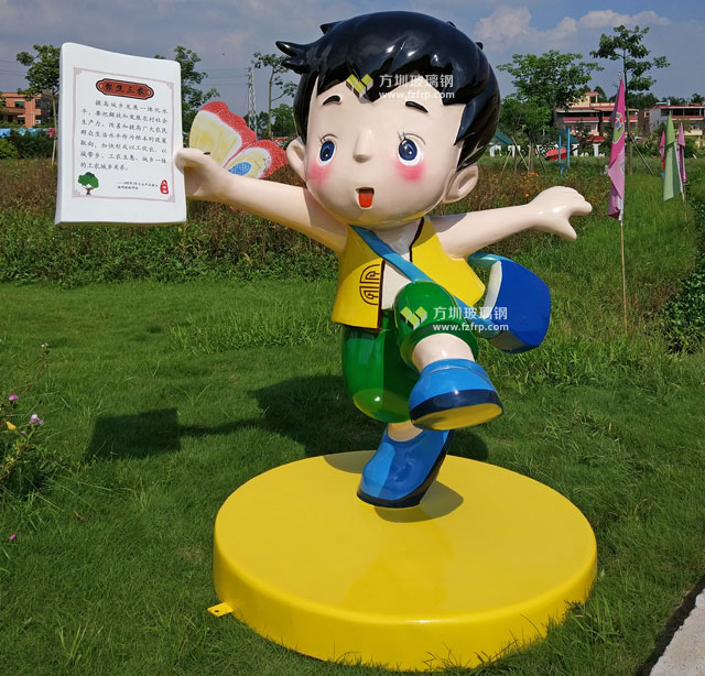 玻璃钢制品生产厂家雕塑出货客户现场摆放图