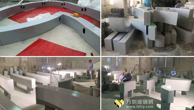 深圳花园城大型玻璃钢logo座椅方圳工厂制作图 深圳花园城大型玻璃钢logo座椅方圳工厂制作图