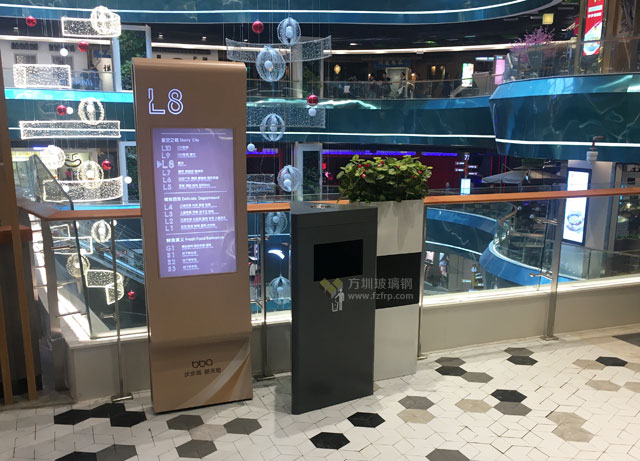 湖南商场电梯口玻璃钢景观花盆垃圾桶组合搭配 湖南商场电梯口玻璃钢景观花盆垃圾桶组合搭配