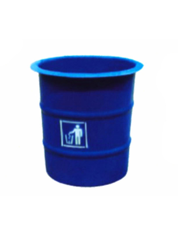 A20蓝色无盖玻璃钢垃圾桶