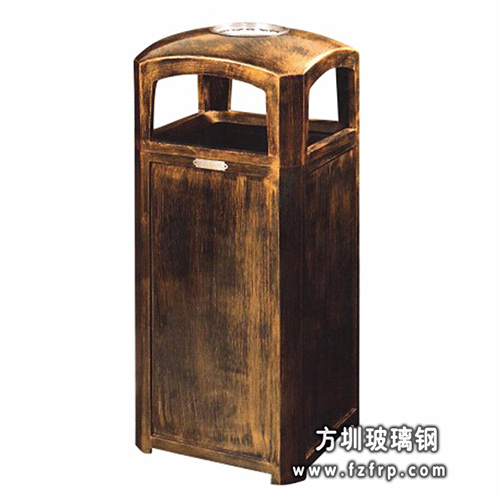 A40室内仿铜玻璃钢环保垃圾桶
