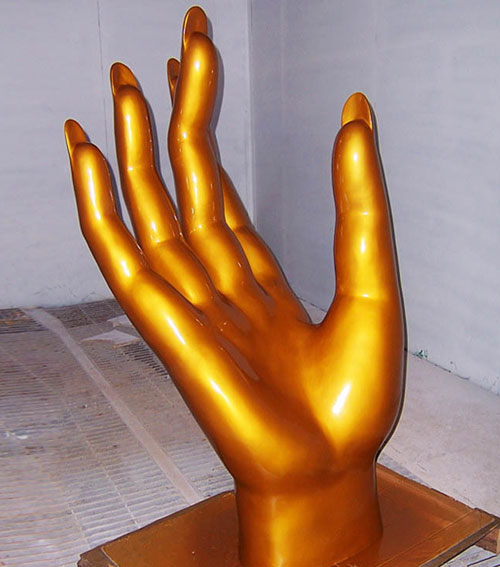 玻璃钢电镀装饰件 玻璃钢金漆摆件