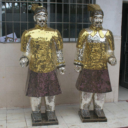 玻璃钢马赛克人物雕塑